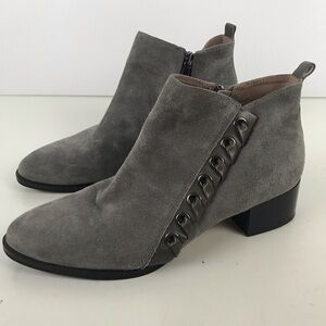 Donald J. Pliner Gray Suede Ankle Booties
